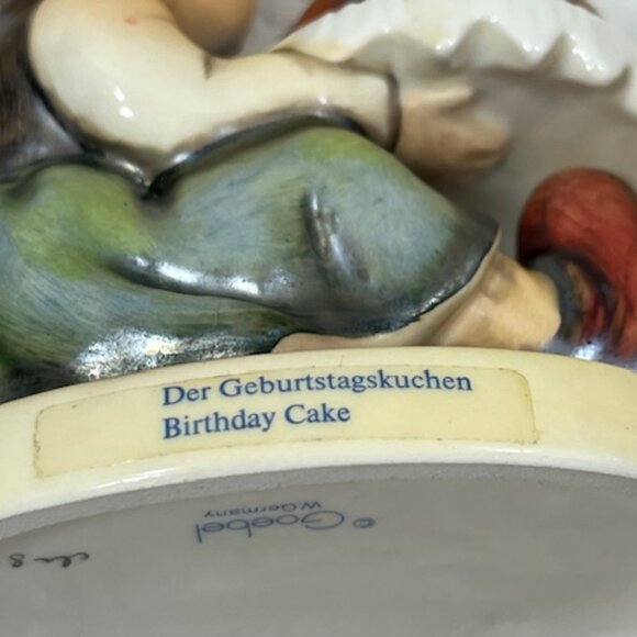 Vintage Goebel Hummel Porcelain Girl Birthday Cake Figurine #338 - Picture 14 of 15